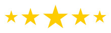 Five Stars Yellow Flat Icon Transparent For Apps And Websites