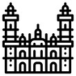 morelia cathedral mexico architectonic landmark icon