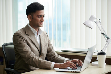Wall Mural - entrepreneur working on computer