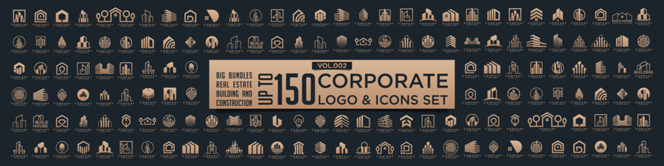 Wall Mural - Set of Building, Real Estate, and Construction logo design inspiration.