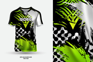 Wall Mural - Abstract sports jersey design template mockup vector