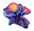 Abstract iridescent shape, 3d render
