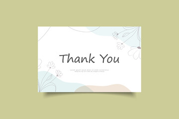 Wall Mural - thank you card template abstract minimalist design