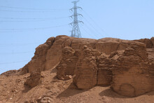 Clay Rocks Mountain , Nature Land Mark, Heet Cave , Riyadh