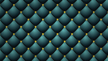 Green Quilted Leather Background