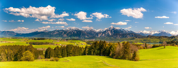 Poster -  panoramic landscape with mountain range