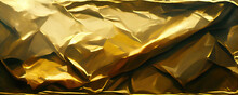 Gold, Metal, Foil, Texture, Banner, Background, Metal, Creased