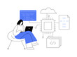 © Visual Generation - System software development abstract concept vector illustration.