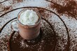 Closeup shot of an appetizing frozen hot chocolate
