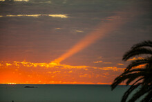 View Of Sea At Sunset,Â Monument Hill Memorial Reserve, Fremantle, Western Australia, Australia