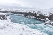 River leading to Godafoss in the snow