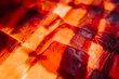 Abstract meat background of slices of spanish jamon close-up, pattern of slices of jamon iberico (serrano ham) close-up for background and screensaver, texture of thin slices of meat. flat lat