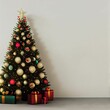 A beautiful Christmas tree decorated with colorful ornaments, and a shiny star on the top