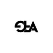 eta letter initial monogram logo design