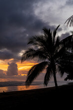 Beautiful Sunset From A Beach In Costa Rica 