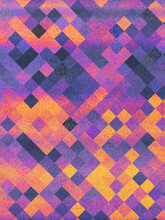 Geometric Shapes Of Squares And Rhomboids On The Spotted Background