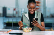 © Studio Firma/Stocksy - Woman in Factory on Lunch Break