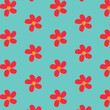 © Andre Hirai - Modern pattern of pink and yellow flowers