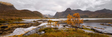 Flakstadoya Flakstadpollen Bay And Mountains In Autumn Lofoten I