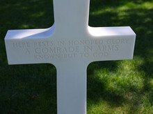 White Cross Unknown American Soldier Cemetery Of World War Normandy