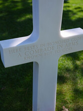 White Cross unknown American soldier cemetery of world war II Normandy