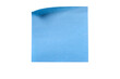 Single square blue sticky post it note isolated transparent background photo PNG file