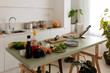 © Valentina Barreto/Stocksy - Kitchen at lunch time interior design