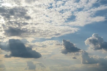 Wall Mural - beautiful clouds in the blue sky at sunset