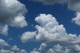 Fototapeta Niebo - Natural background of blue sky with beautiful clouds
