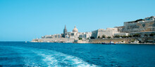 Valletta, In Malta, Seen From The Sea, Banner Format