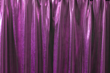 Shiny Purple Curtain With Copy Space.