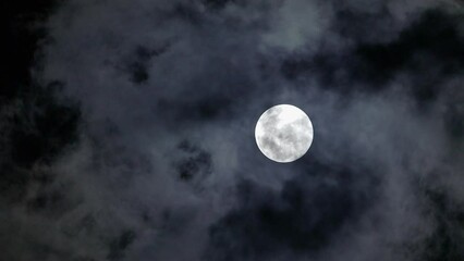Wall Mural - Full moon over the cloud