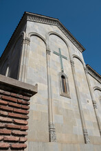 Church Wall With Cross