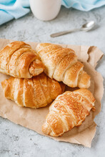 Croissants On A Piece Of Paper