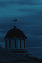 Church Dome In Twilight.
