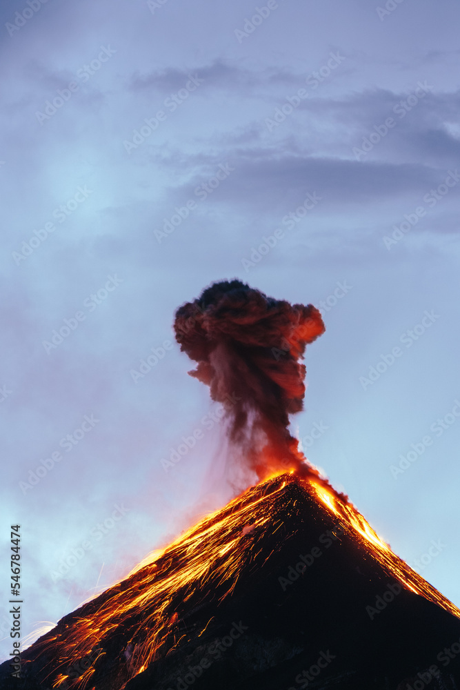 Fuego volcano eruption in Guatemala Stock Photo | Adobe Stock