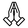 pray outline icon
