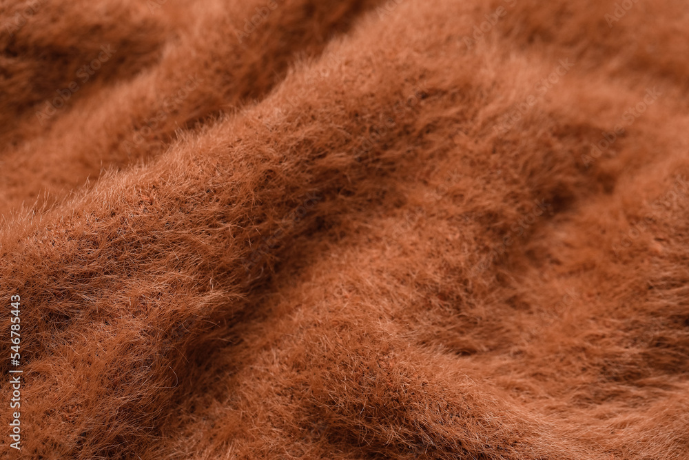 Closeup view of fluffy fabric texture as background