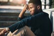© Allistair F/peopleimages.com - Depressed, angry and black man upset, tired and unhappy outdoor in city, stare and frustrated. Mental health, African American male and young guy with problem, fail and depression being disappointed.
