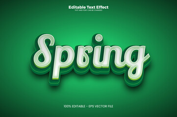 Wall Mural - Spring editable text effect in modern trend