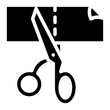 scissor cut fabric sewing icon