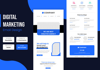  Business or creative agency email newsletter template	
