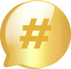 Wall Mural - gold message icon symbol and social media communication sign message icon for website. 3d vector des