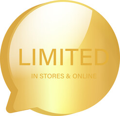 Wall Mural - gold message icon symbol and social media communication sign message icon for website. 3d vector des