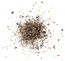 Ground Black Pepper Flakes Isolated On Transparent Png