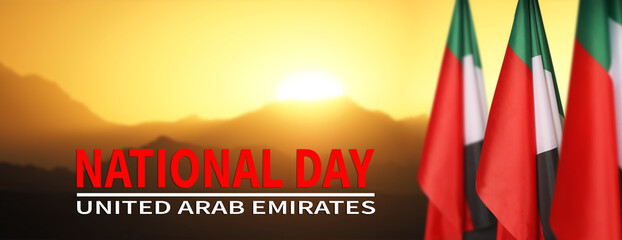 UAE Flag. National holidays concept.