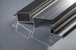 canvas print picture - Aluminium Profile, Aluminium Metallstrukturen, Konstruktionsprofile