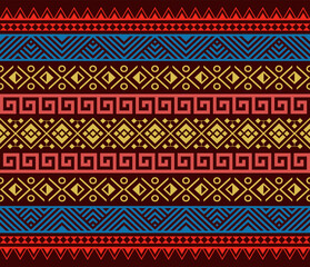 Wall Mural - Aztec tribal seamless pattern, ethnic and tribal motifs, Background for textile, fabric, wallpaper, card template, wrapping paper, carpet, cover