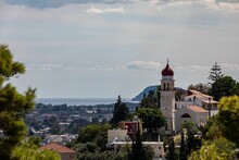 Beautiful Shot Of The Holy Church Of Panagia Pikridiotissa In Zakynthos Island, Greece