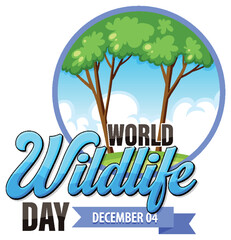 Wall Mural - world wildlife conservation day banner design